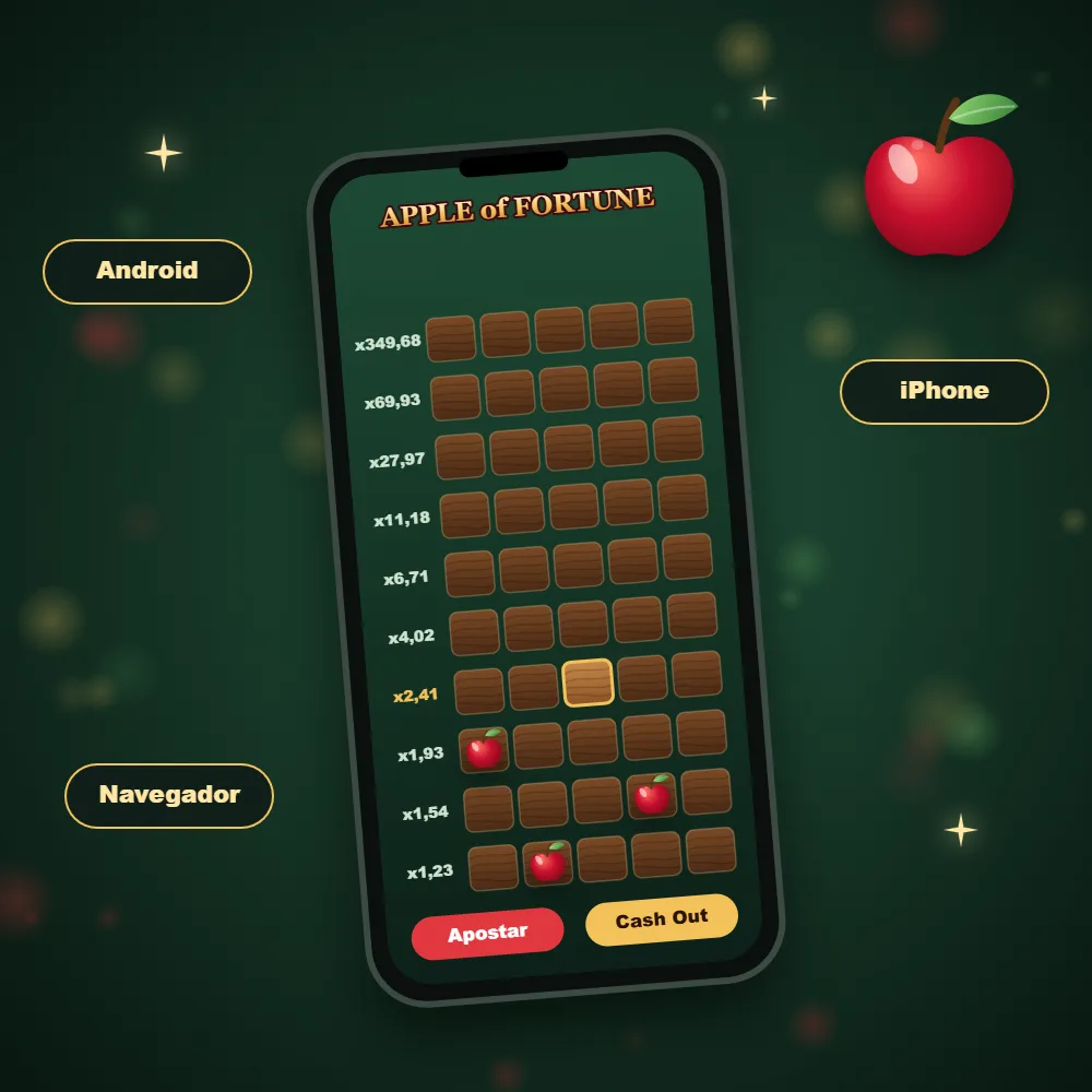 Apple of Fortune app en celular Android e iPhone